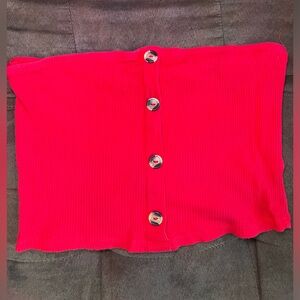 AMBIANCE WOMENS BUTTON TUBE TOP SIZE L